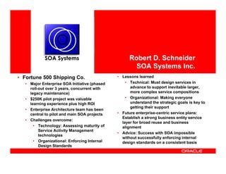Moving Beyond Project Level SOA
