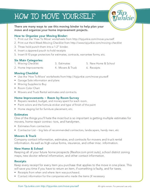 moving binder from your realtor katherine barlay moving lists