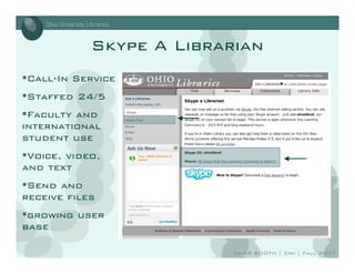 moving communication forward: internet voice and video in libraries