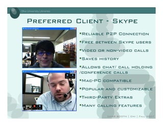 moving communication forward: internet voice and video in libraries