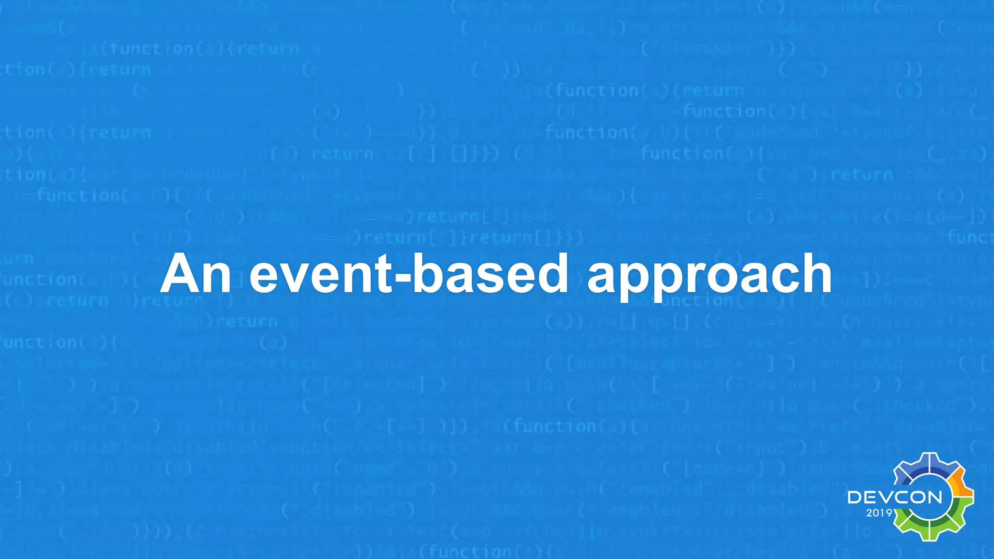 An event-based approach
 