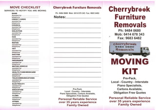 Cherrybrook Removals Moving Guide