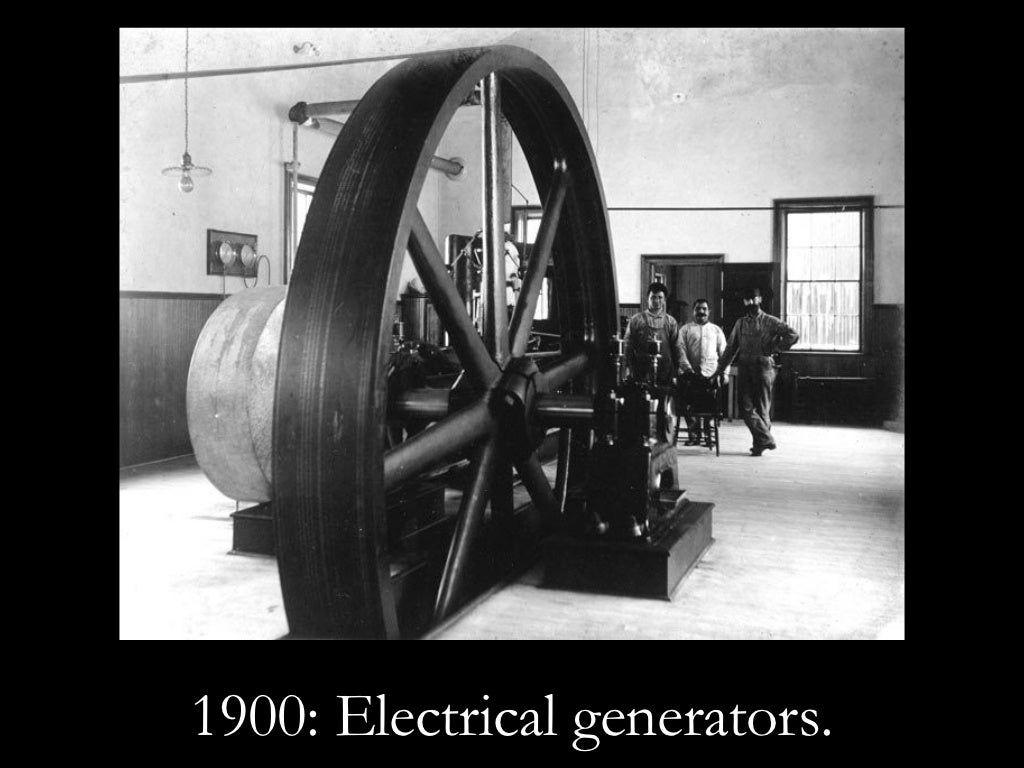 1900 Electrical generators.