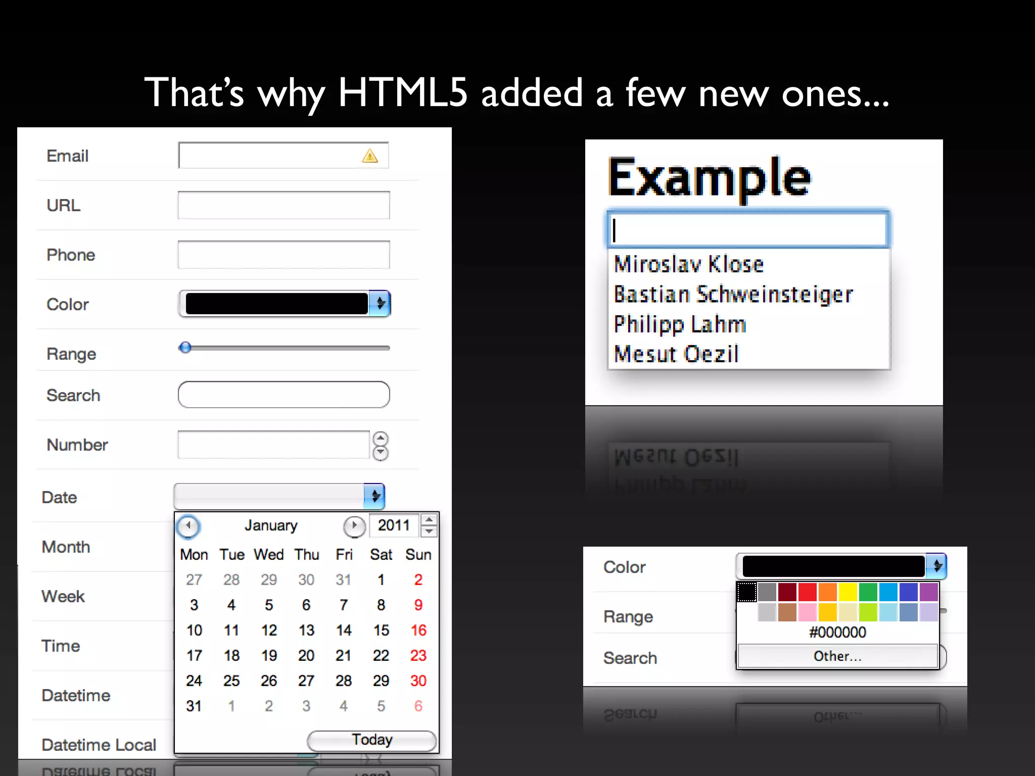 That’s why HTML5 added a few new ones...
 