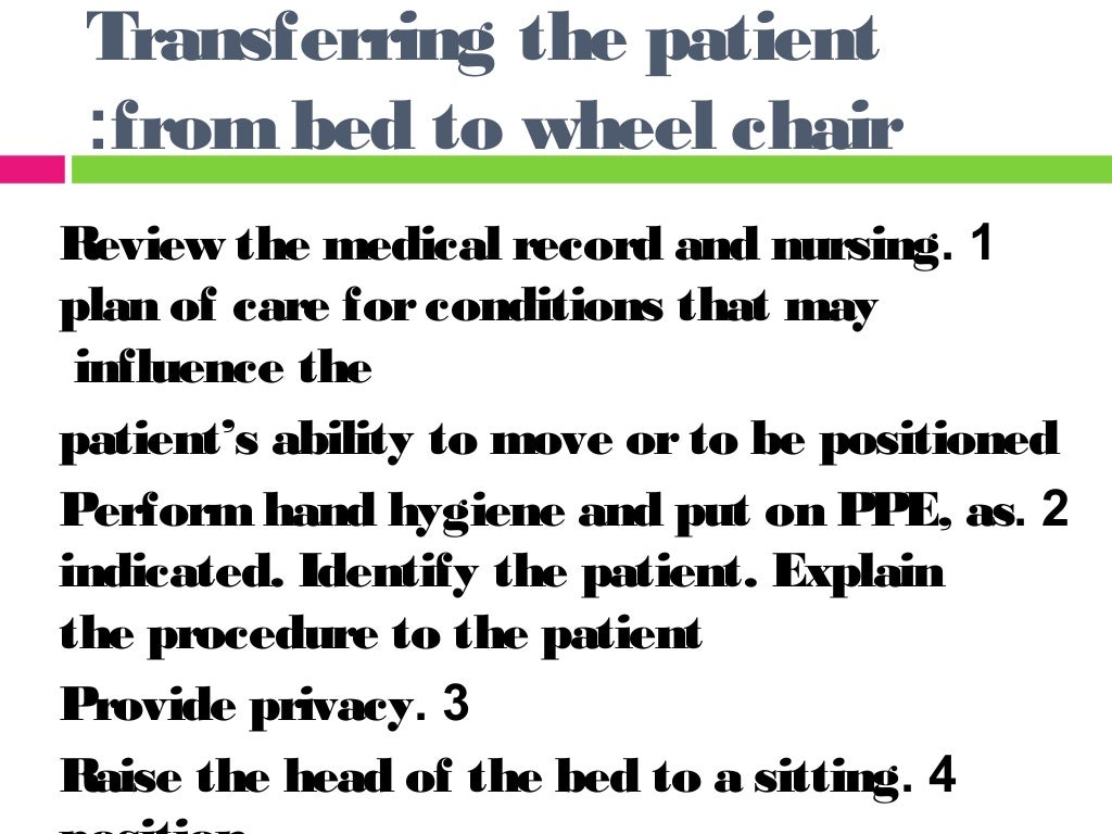 Moving and turning the client in bed