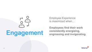 Building trust and
engagement in
challenging times
Navigating and
thriving with change
Employee Experience
is maximized wh...