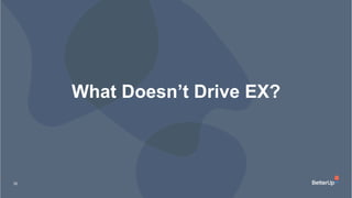 32
What Doesn’t Drive EX?
 