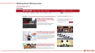 Walking Down Memory Lane
27th October 2014
List View
 