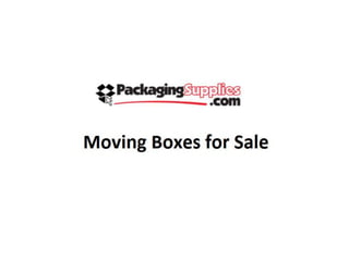 Moving Boxes for Sale