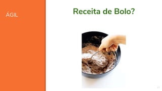 ÁGIL
15
Receita de Bolo?
 