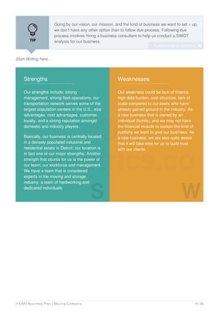 Moving Company Business Plan Example | Upmetrics | PDF