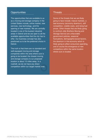 Moving Company Business Plan Example | Upmetrics | PDF