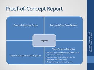 Proof-of-Concept Report

   Pass vs Failed Use Cases            Pros and Cons from Testers




                           ...