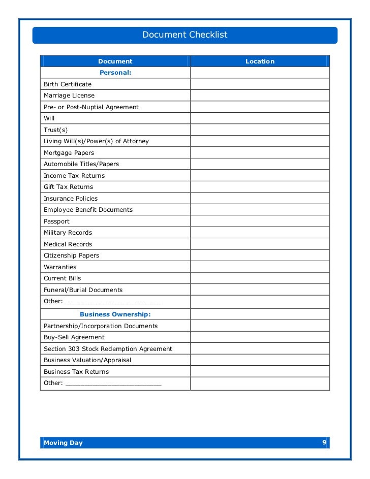 moving to another state checklist