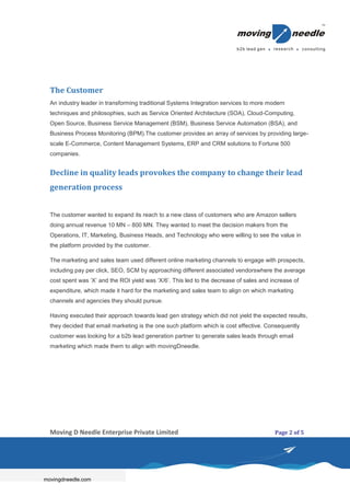 e-commerce - lead generation case study | PDF