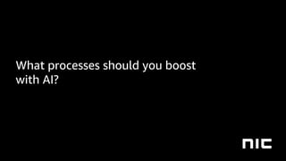 What processes should you boost
with AI?
 