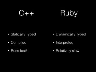 Moving from C++ to Ruby | PPT