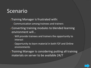 Moving learning from face to-face to online | PPTX