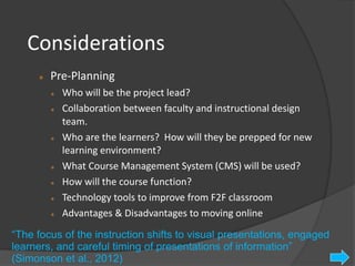 Moving learning from face to-face to online | PPTX