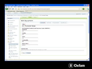 Oxfam staff discuss planned distributions of Oxfam buckets. Photo: Laura Eldon   