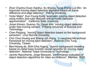 Moving object detection | PPT