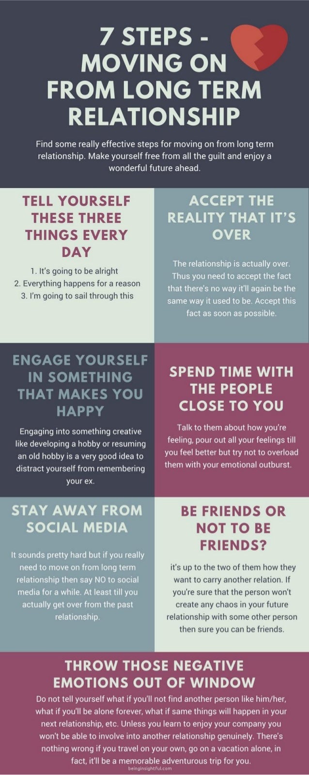 7 Steps Moving On From A Long Term Relationship