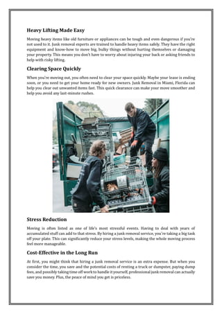 Moving Out? Here's Why You Need a Professional Junk Removal Service | PDF