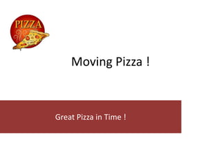 Moving Pizza !


Great Pizza in Time !
 