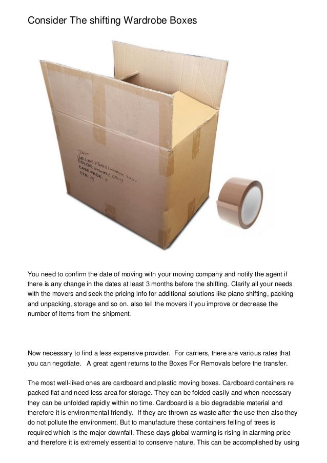 Consider The Shifting Wardrobe Boxes