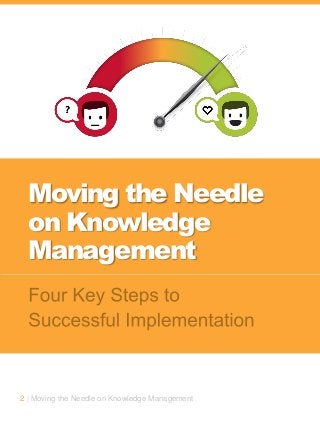 2 | Moving the Needle on Knowledge Management
Moving the Needle
on Knowledge
Management
 
