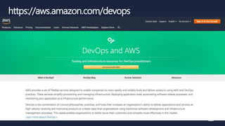 © 2018, Amazon Web Services, Inc. or its affiliates. All rights reserved.
© 2019, Amazon Web Services, Inc. or its Affiliates. All rights reserved.
https://aws.amazon.com/devops
 