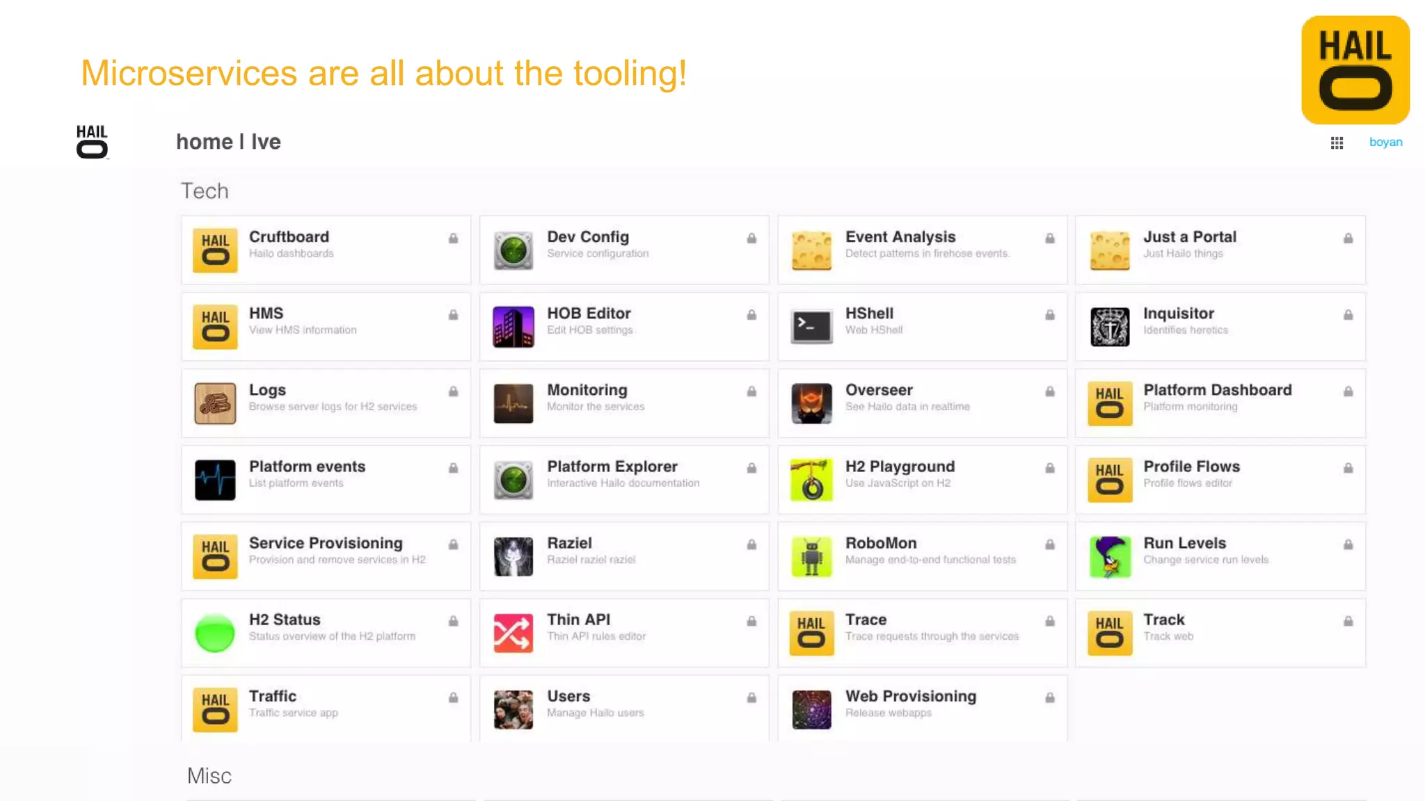 Microservices are all about the tooling!
 