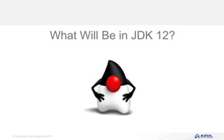 © Copyright Azul Systems 2019
What Will Be in JDK 12?
 