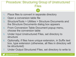 Moving unstructured FrameMaker content to structure | PPTX