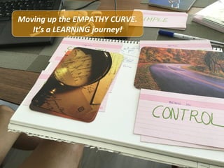 Moving	up	the	EMPATHY	CURVE.	
It’s	a	LEARNING	journey!		
 