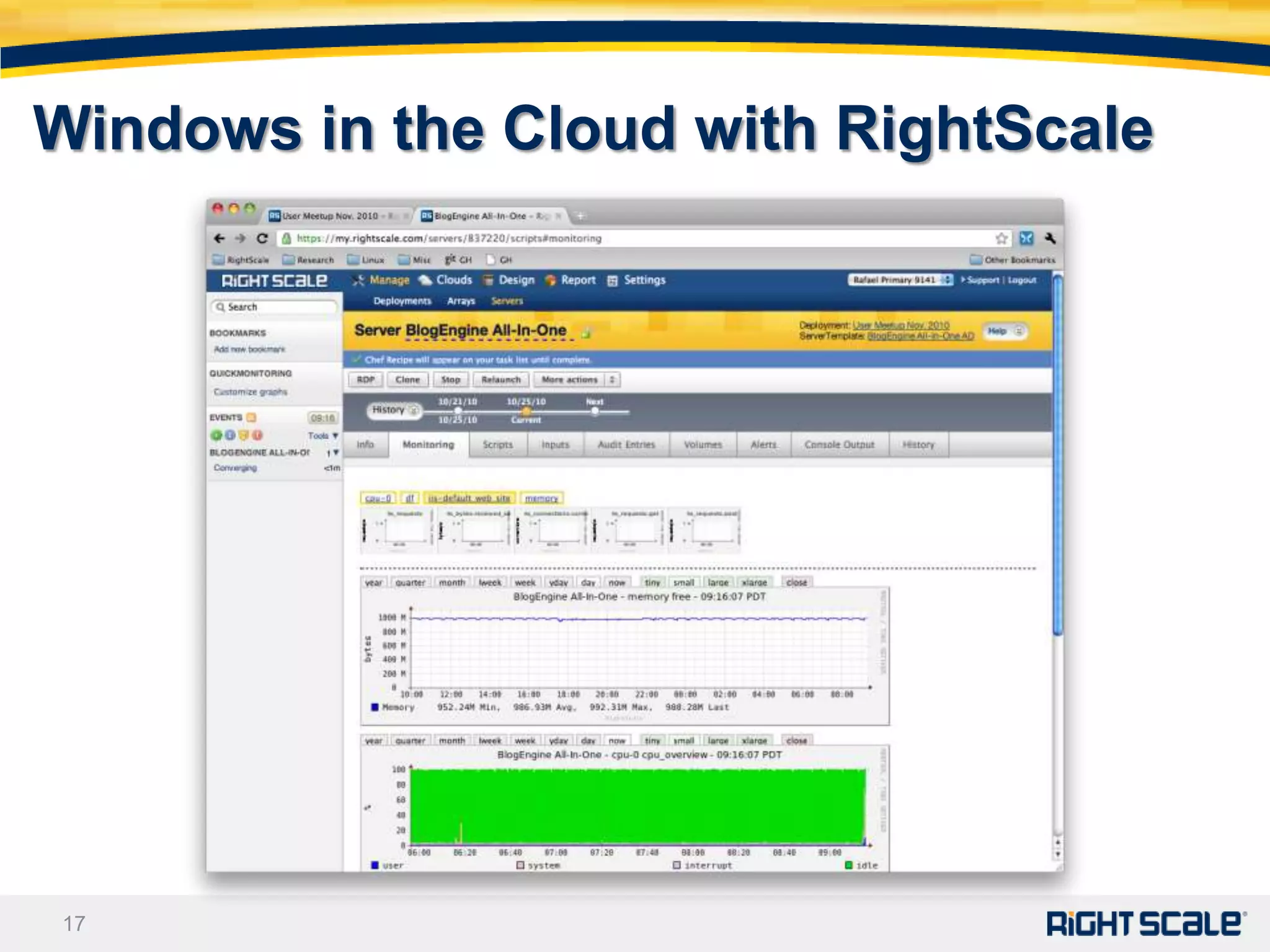 Windows in the Cloud with RightScale




17
 