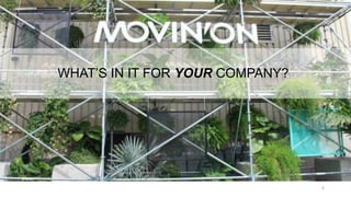 WHAT’S IN IT FOR YOUR COMPANY?
6
 