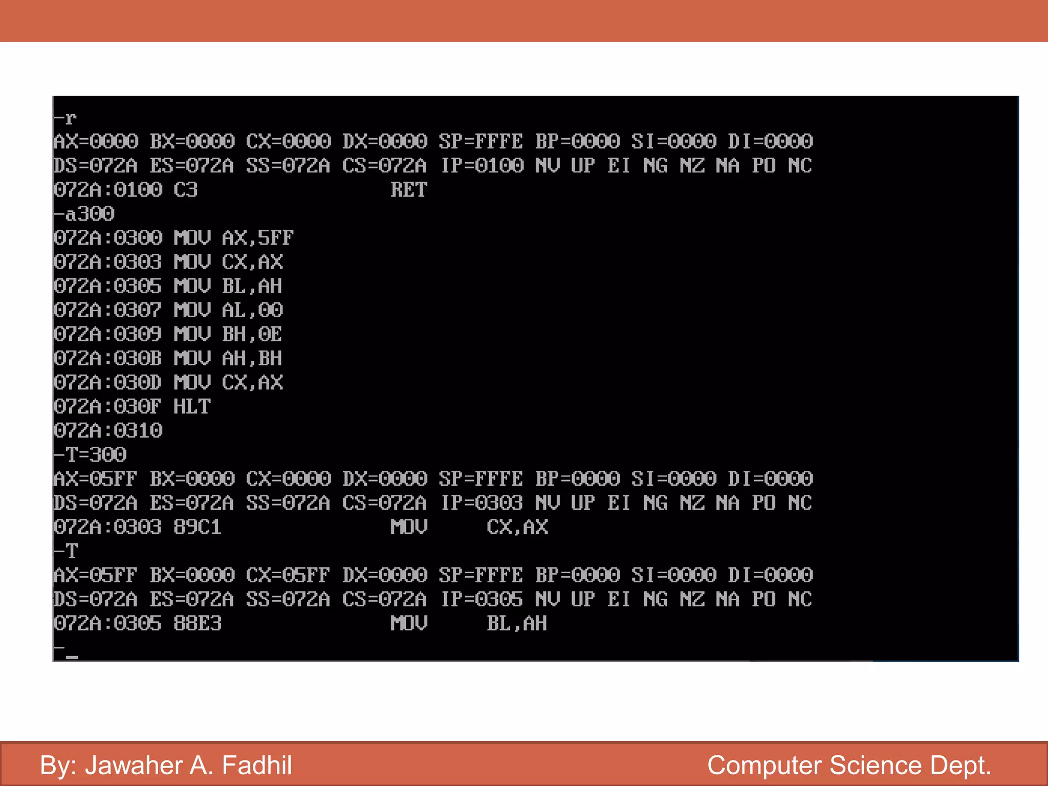By: Jawaher A. Fadhil Computer Science Dept.