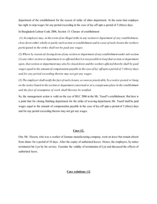 Labour Law Case Solutions Docx