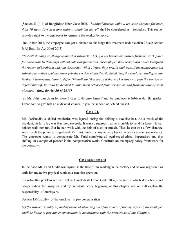 labour law case study pdf