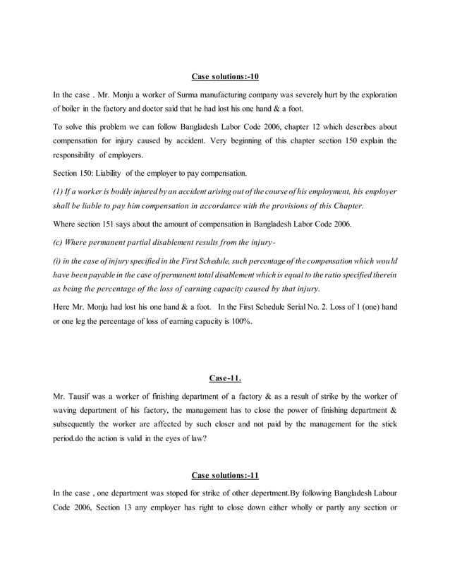 labour law case study pdf