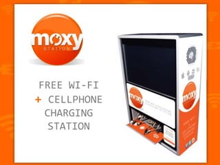 FREE WI-FI
+ CELLPHONE
  CHARGING
   STATION
 
