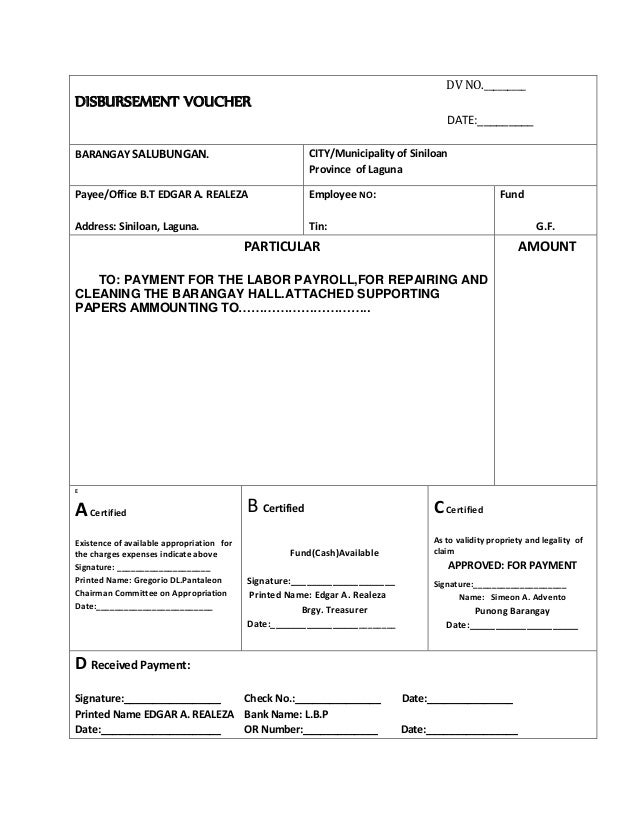moy disbursement voucher form