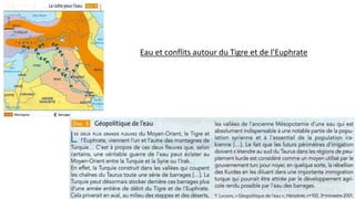 Eau et conflits autour du Tigre et de l’Euphrate
 