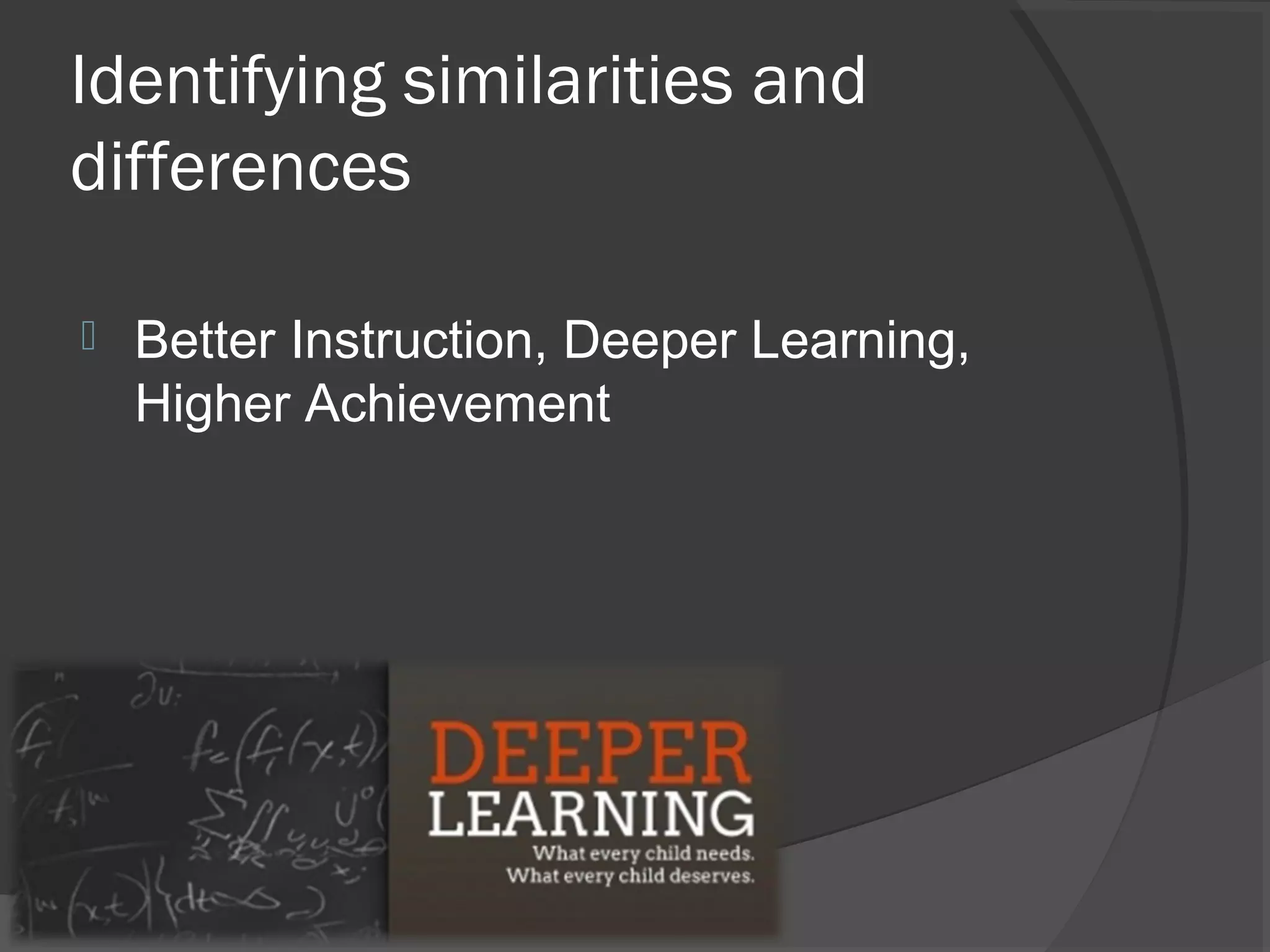 Identifying Similarities and Differences ~ Research based strategies to ...