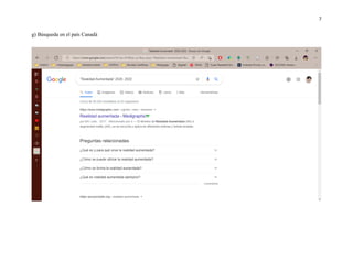 7
g) Búsqueda en el país Canadá
 