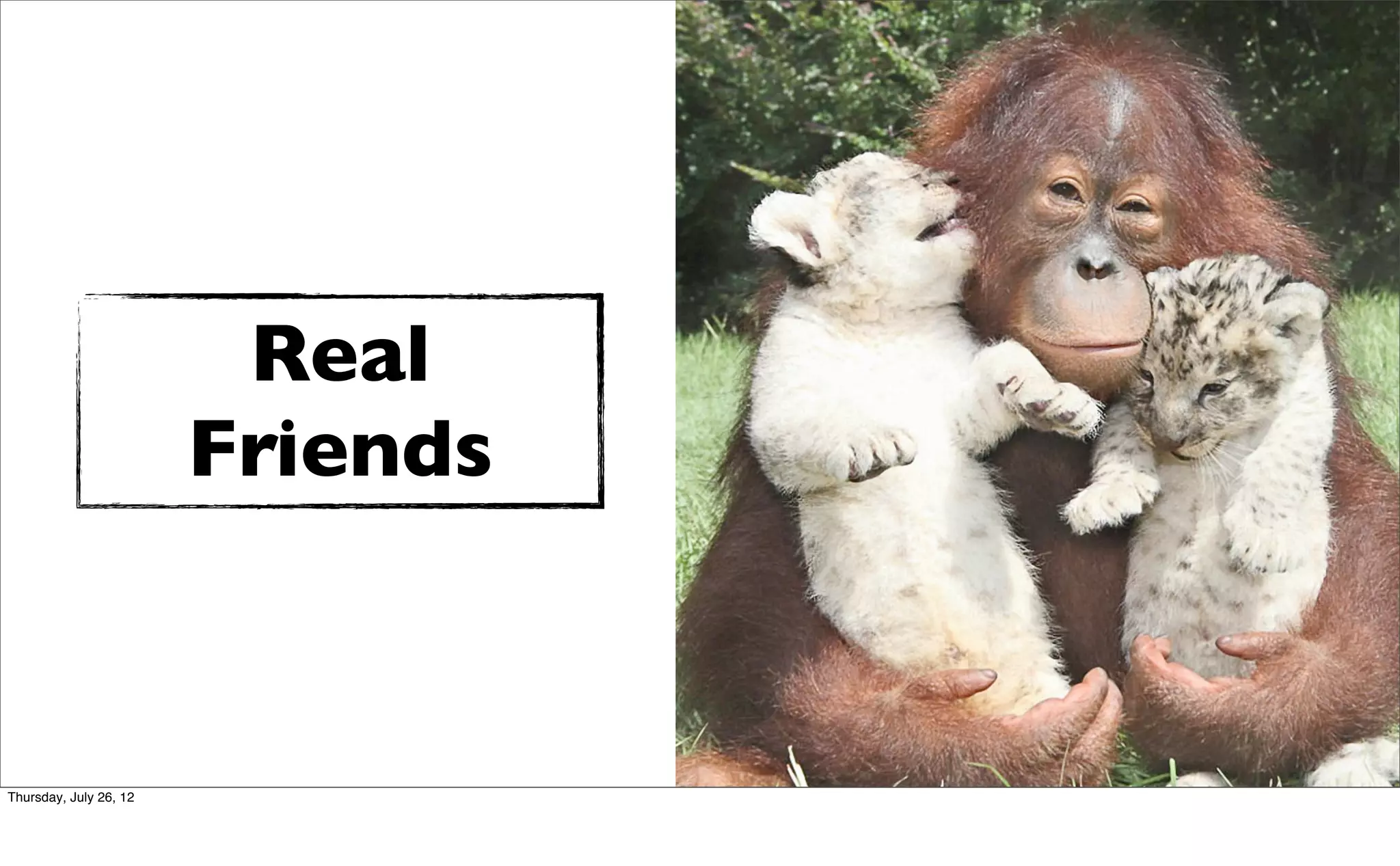 Real
                        Friends


Thursday, July 26, 12
 