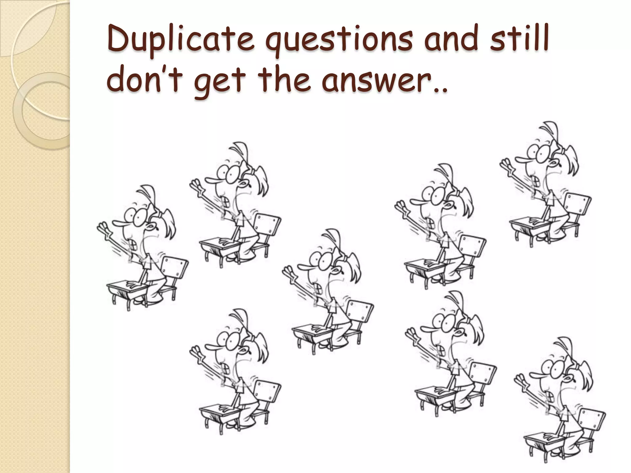 Duplicate questions and still don’t get the answer..