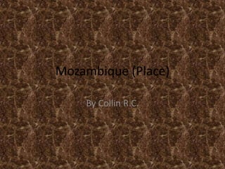 Mozambique (Place)

    By Collin R.C.
 