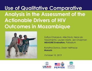 Use of Qualitative Comparative Analysis in the Assessment of the Actionable Drivers of HIV Outcomes in Mozambique